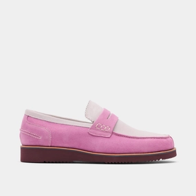 Abe Dusty Rose Suede Penny Loafers Stylish Support Professor Style