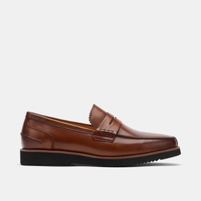 Architect Choice Abe Mahogany Leather Penny Loafers