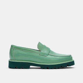 Light Path Orthopedic Comfort Adler Green Ombr?? Leather Penny Loafers