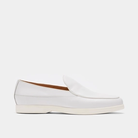 Fresh Sprint Alessandro White Leather Venetian Loafers