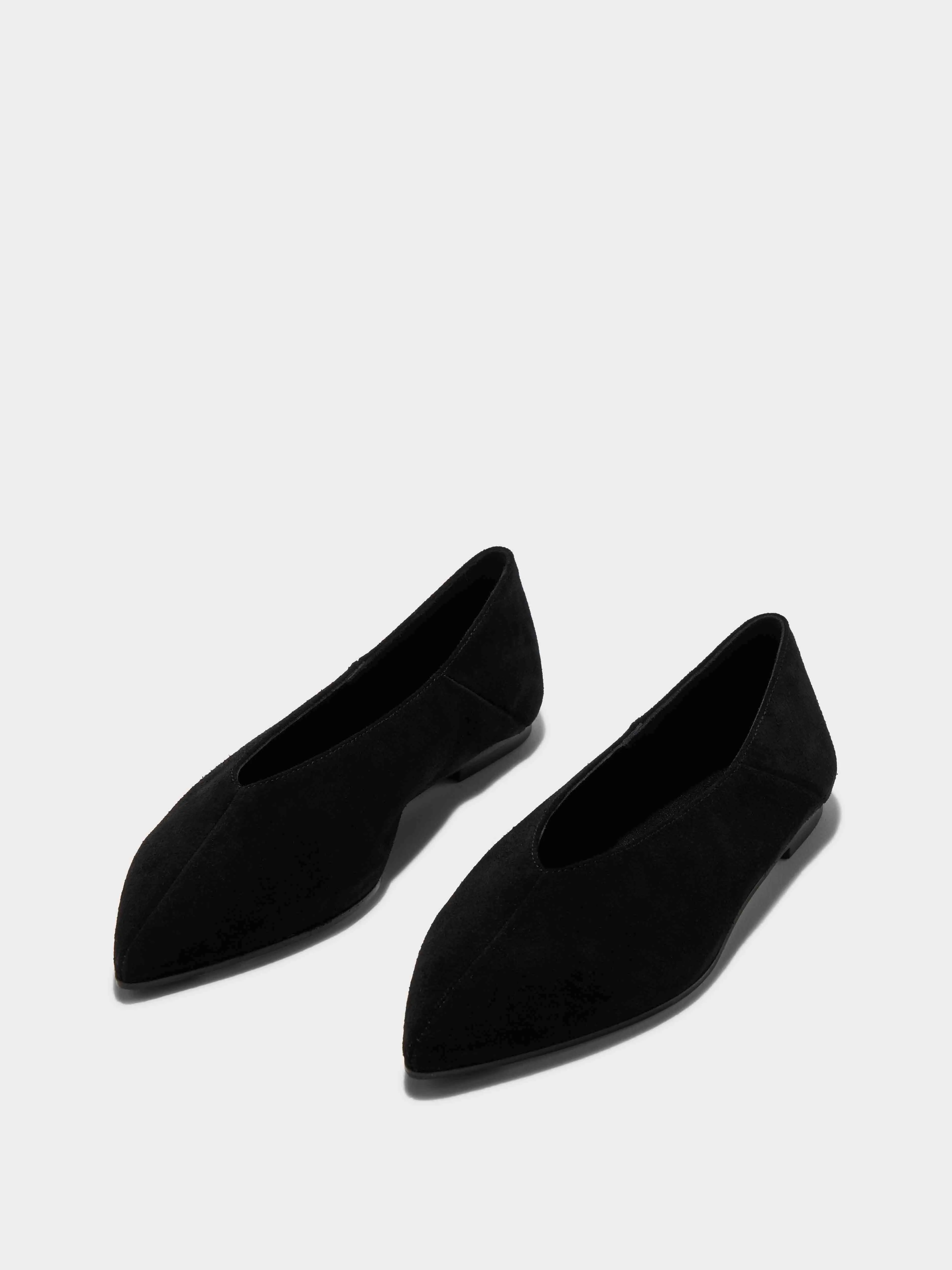 All-Day Wear Moa Suede Pointed-Toe Flats