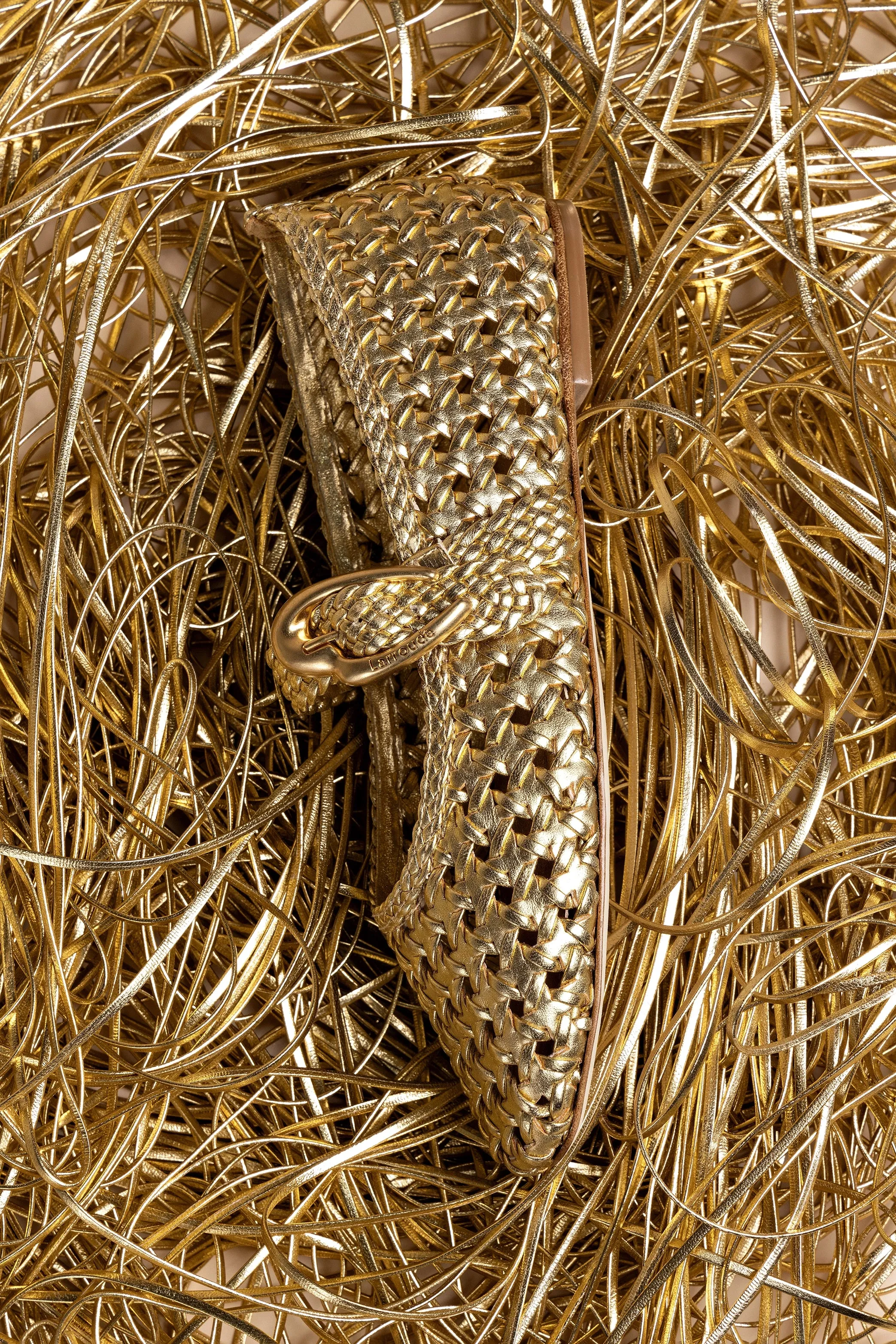 All-Purpose Verona New Macrame In Gold Metallic Leather