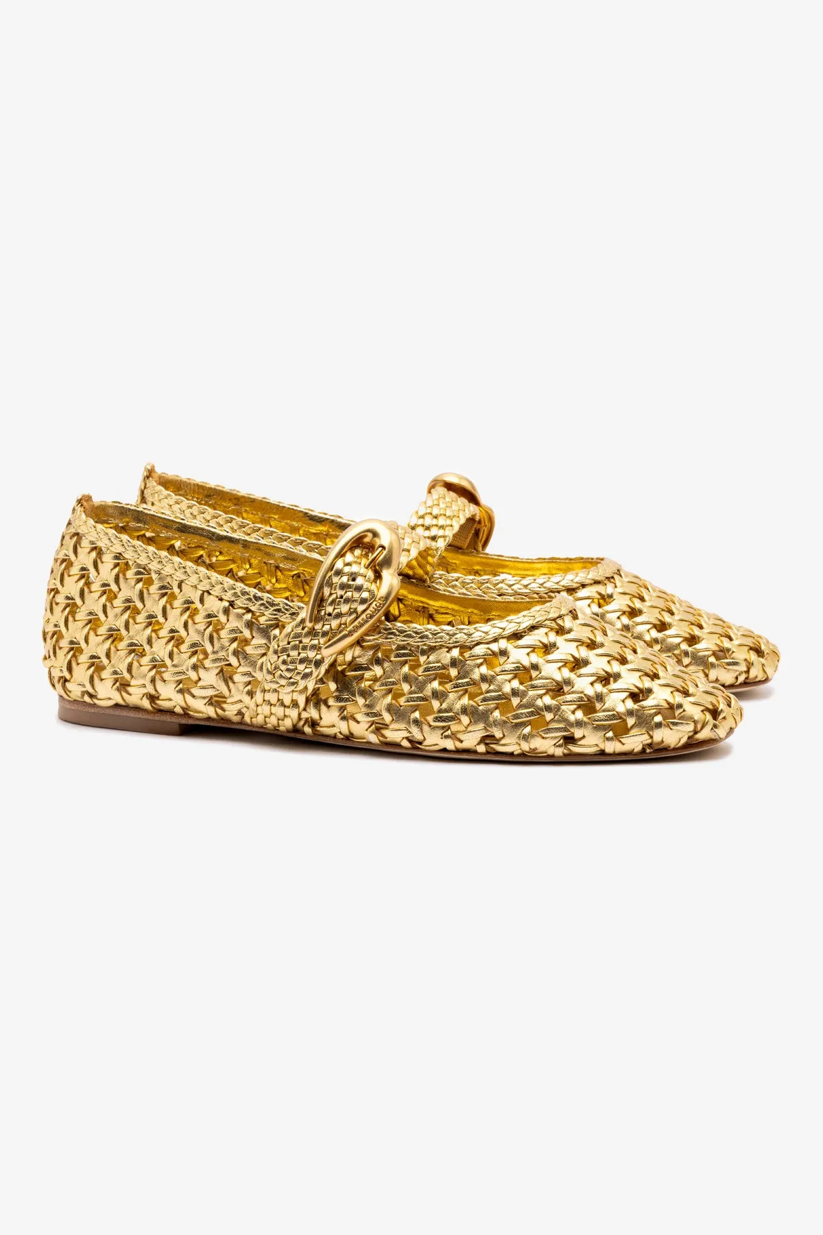 All-Purpose Verona New Macrame In Gold Metallic Leather