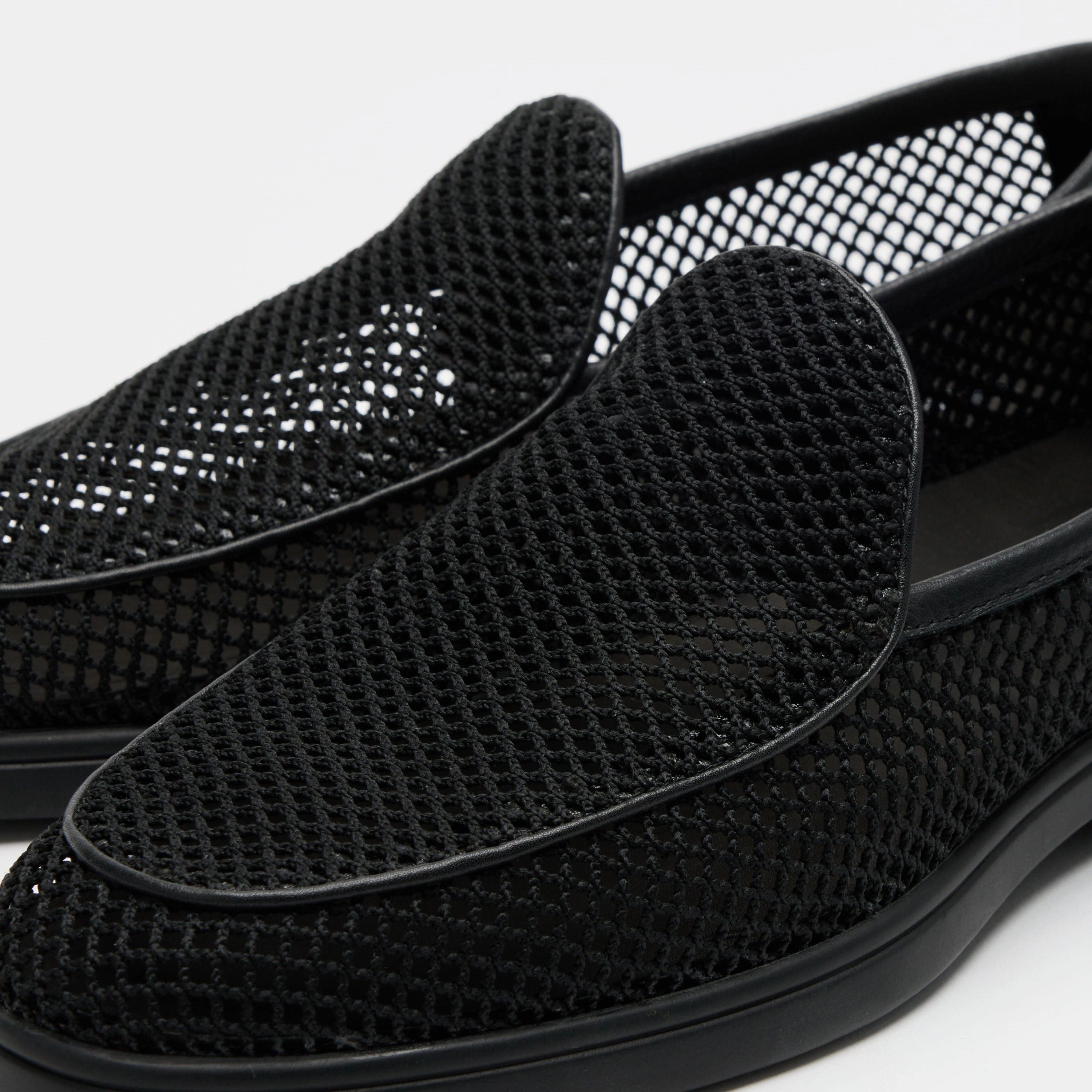 All-Day Support Alessandro Black Mesh Venetian Loafers