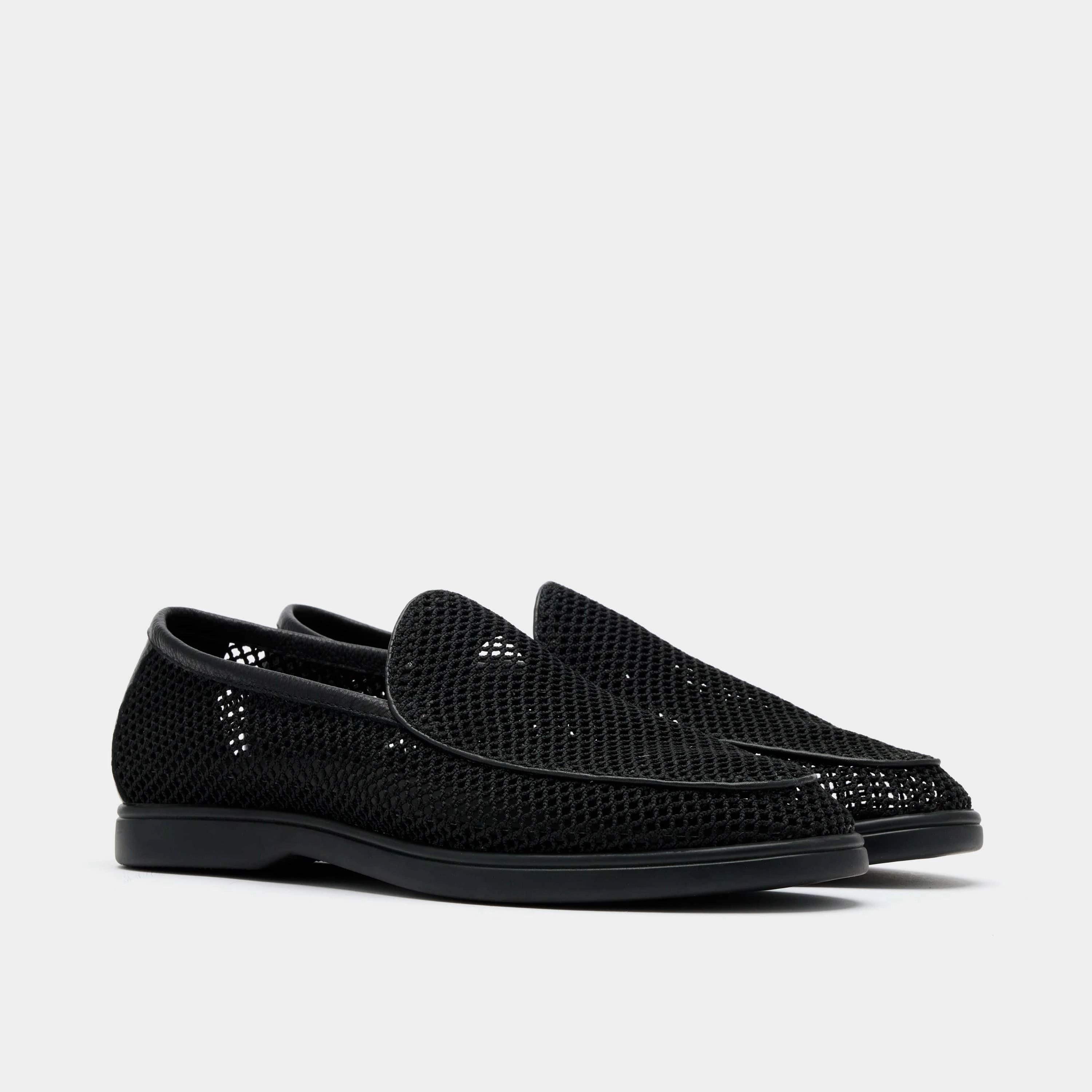 All-Day Support Alessandro Black Mesh Venetian Loafers