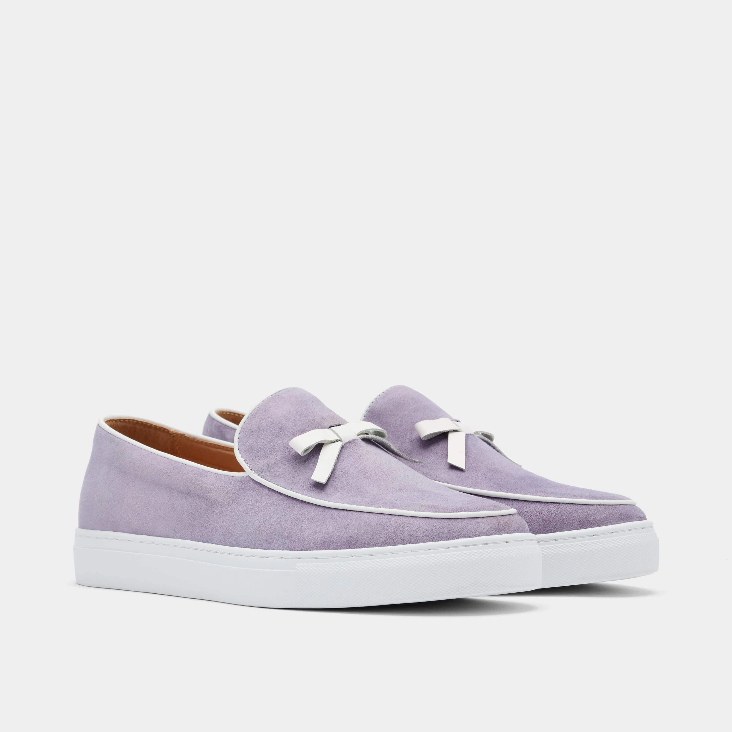 All-Purpose Comfort Odell Lavender Suede Belgian Loafer Sneakers