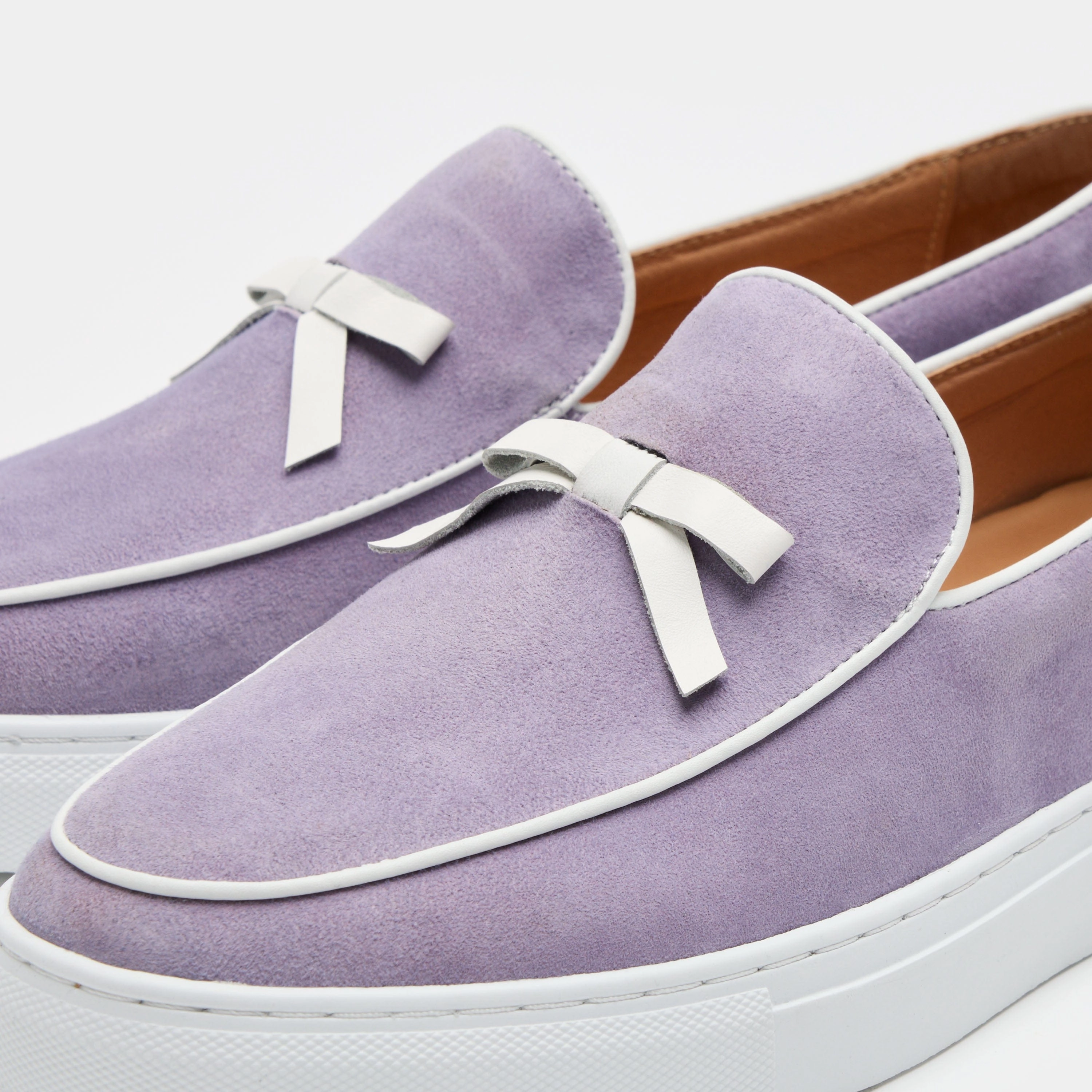 All-Purpose Comfort Odell Lavender Suede Belgian Loafer Sneakers