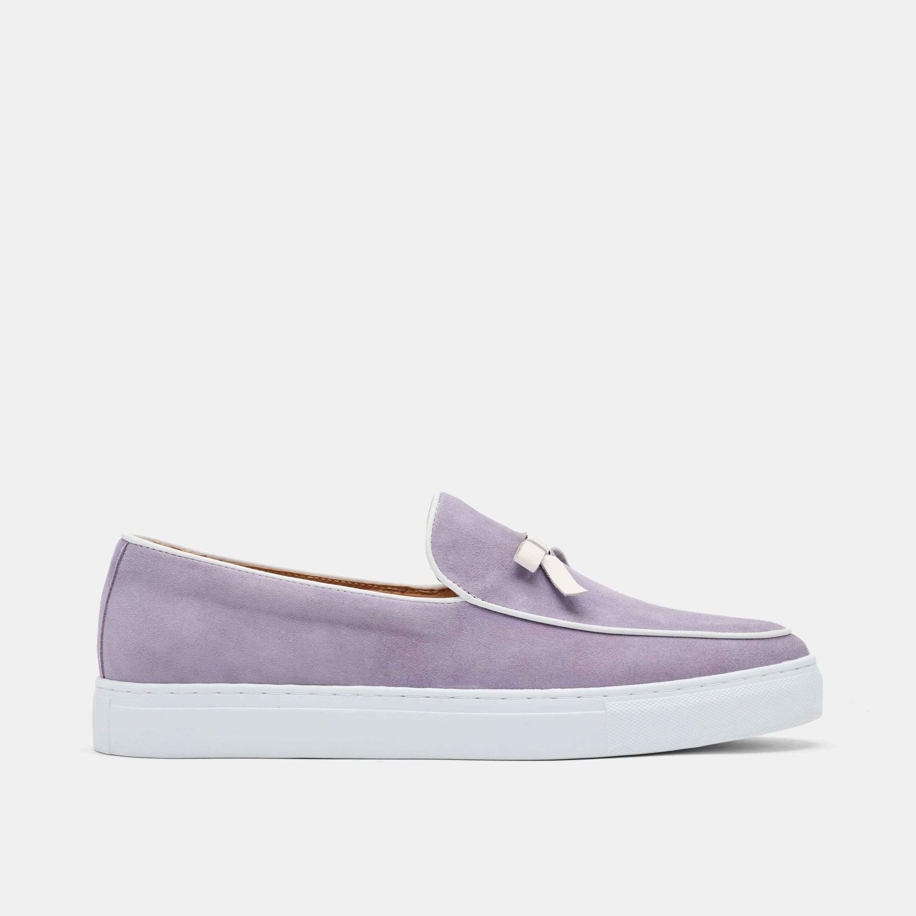 Odell Lavender Suede Belgian Loafer Sneakers Corporate Event British Elegance