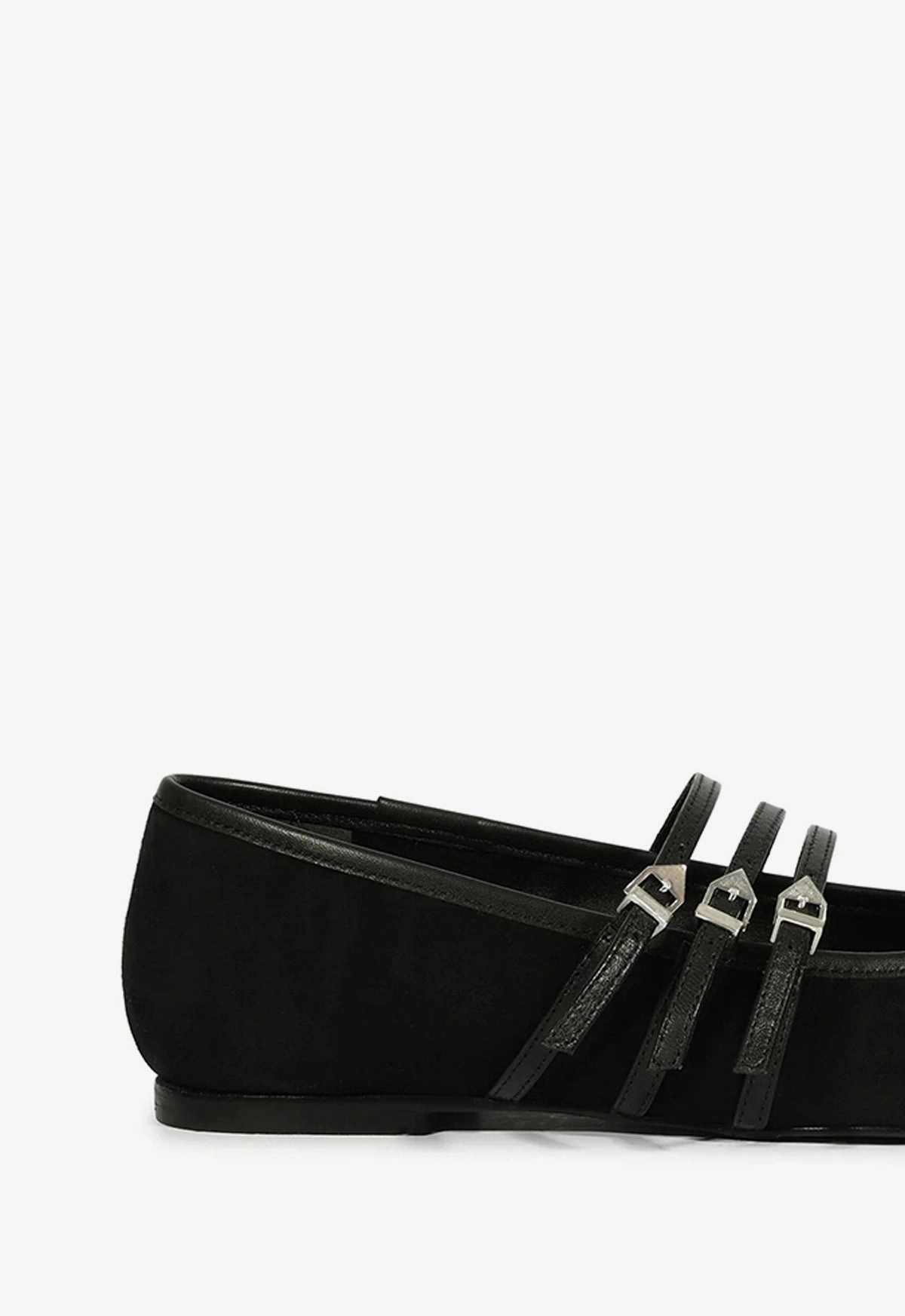 Arissa Black Suede Ballet Flat Stylish Footwear