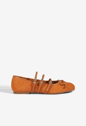 Versatile Wear Arissa Brown Suede Ballet Flat