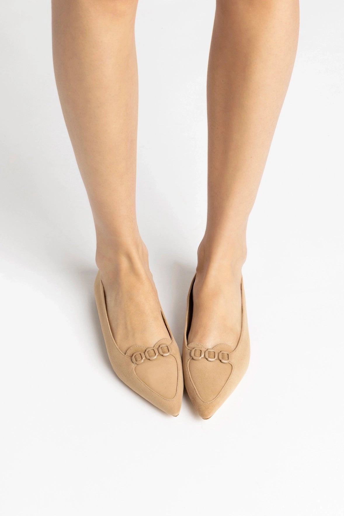 Audrey Flat In Hazelnut Suede Everyday Look