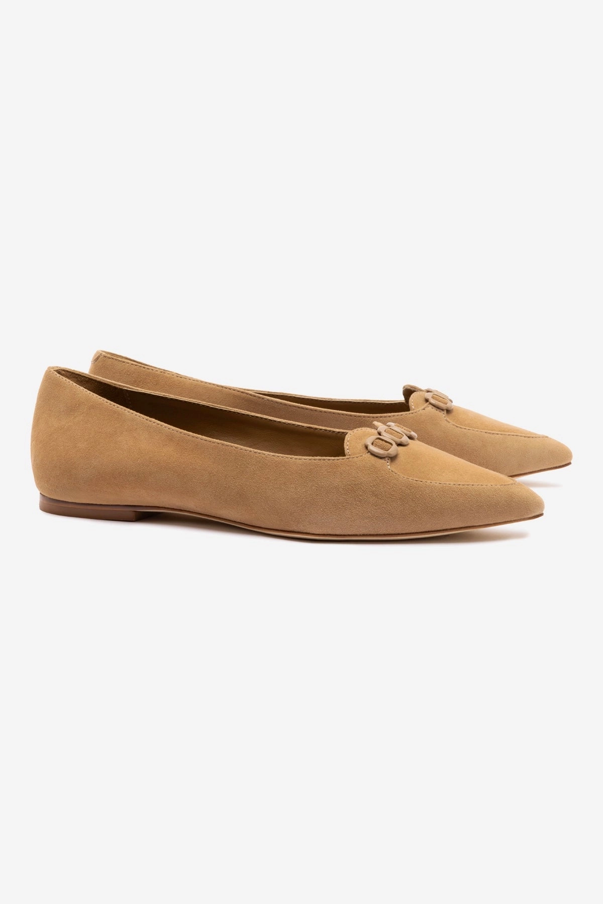 Audrey Flat In Hazelnut Suede Everyday Look
