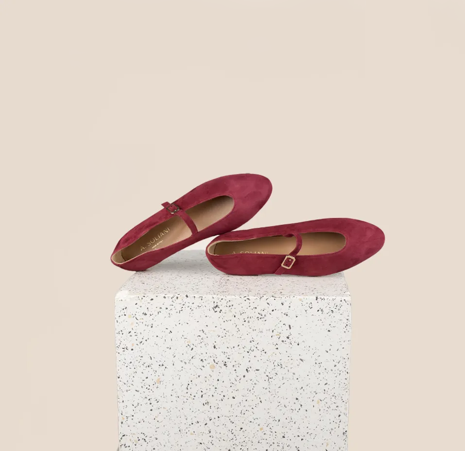 Bari - Apple Suede Slip Resistant Soles
