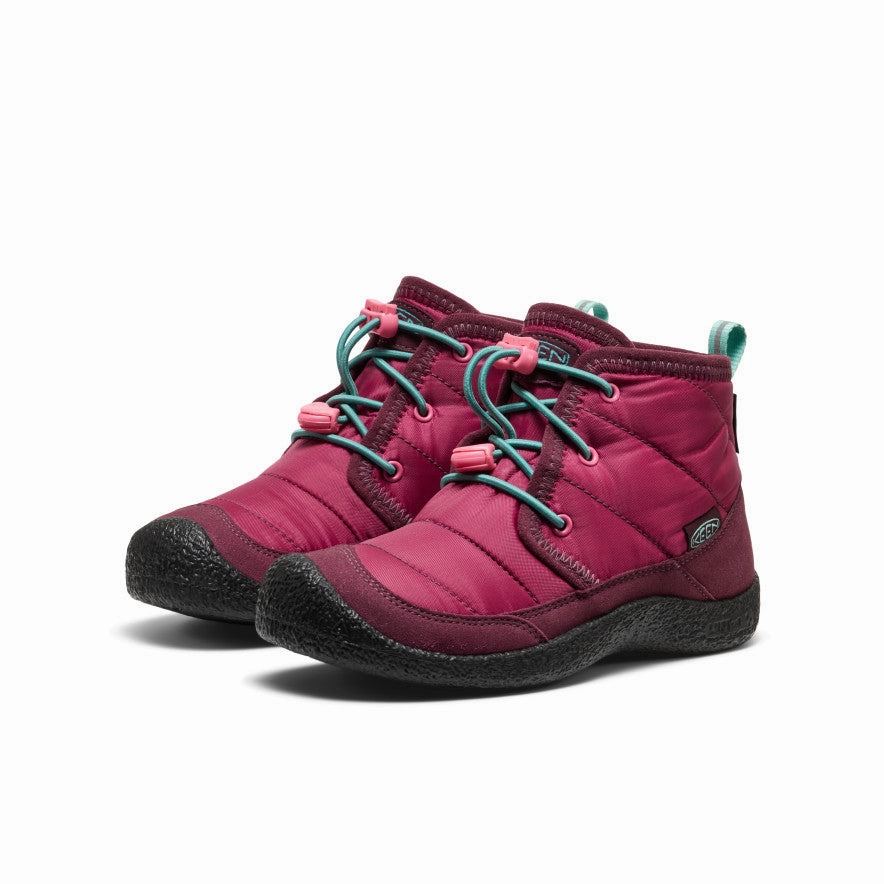 Big Kids' Howser II Waterproof Chukka  |  Beaujolais/Pool Blue Smart Path