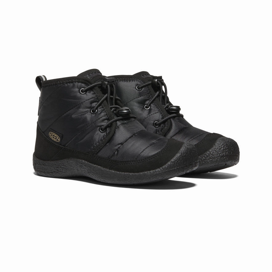 Big Kids' Howser II Waterproof Chukka  |  Black/Black Flexible Fit