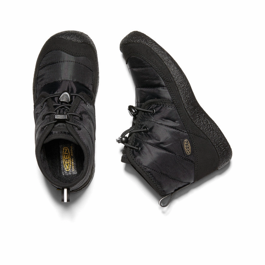 Big Kids' Howser II Waterproof Chukka  |  Black/Black Flexible Fit