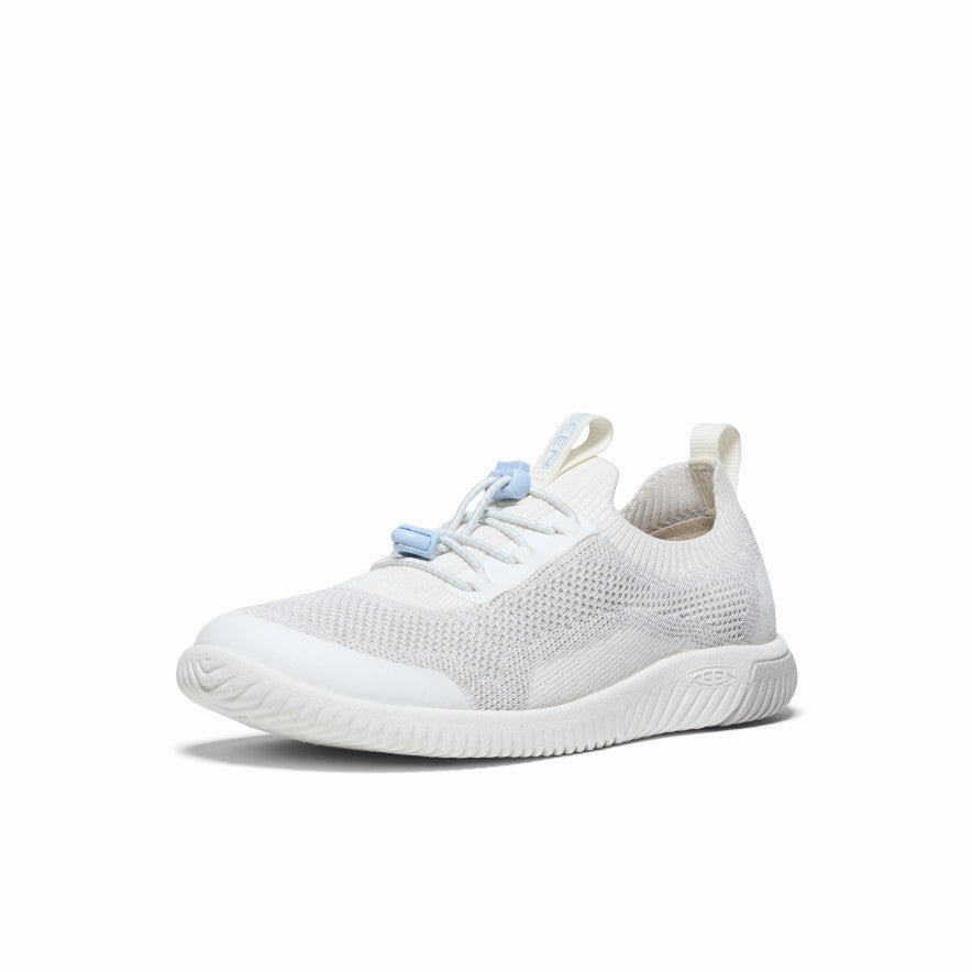 Big Kids' KNX Knit Sneaker  |  Star White/Skyway Comfortable Slip-On