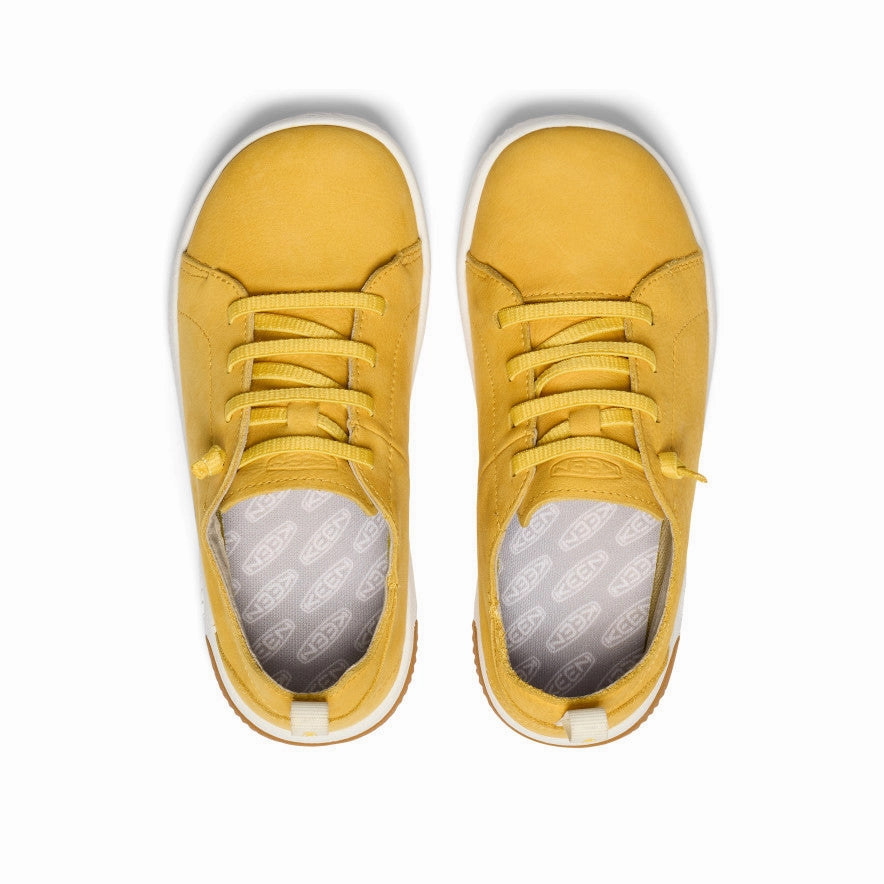 Big Kids' KNX Leather Sneaker  |  Daffodil/Star White Fashionable Shoes
