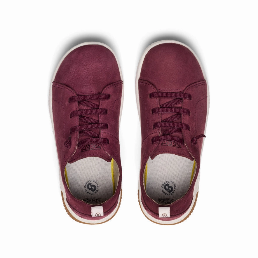 Big Kids' KNX Leather Sneaker  |  Fig/Star White Easy Step