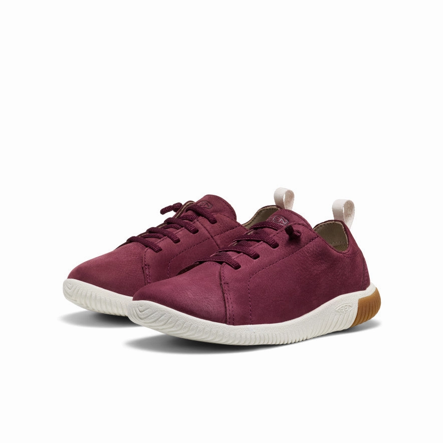 Big Kids' KNX Leather Sneaker  |  Fig/Star White Easy Step