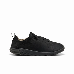 Big Kids' KNX Leather Sneaker  |  Triple Black Trend Forward