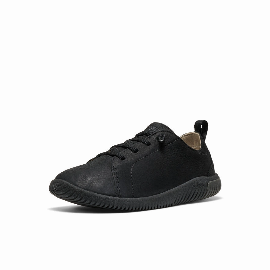 Big Kids' KNX Leather Sneaker  |  Triple Black Light Path