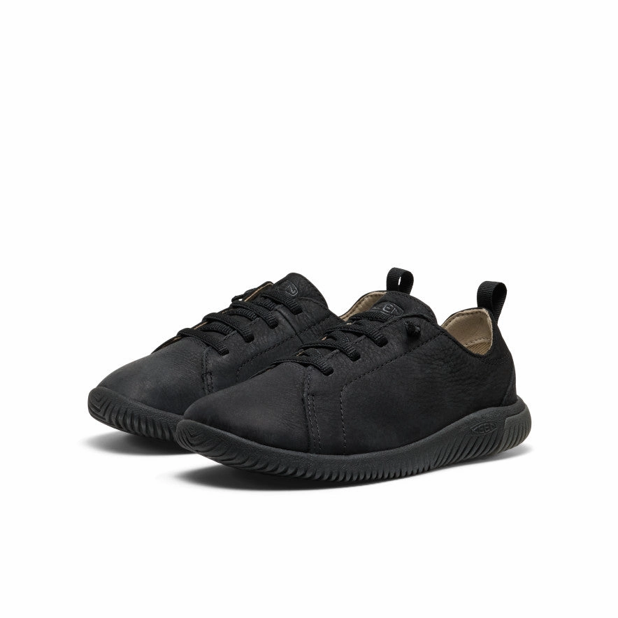 Big Kids' KNX Leather Sneaker  |  Triple Black Light Path