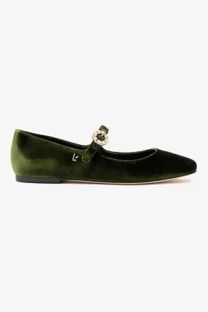 Blair Ballet Flat In Bosco Velvet Chic Design