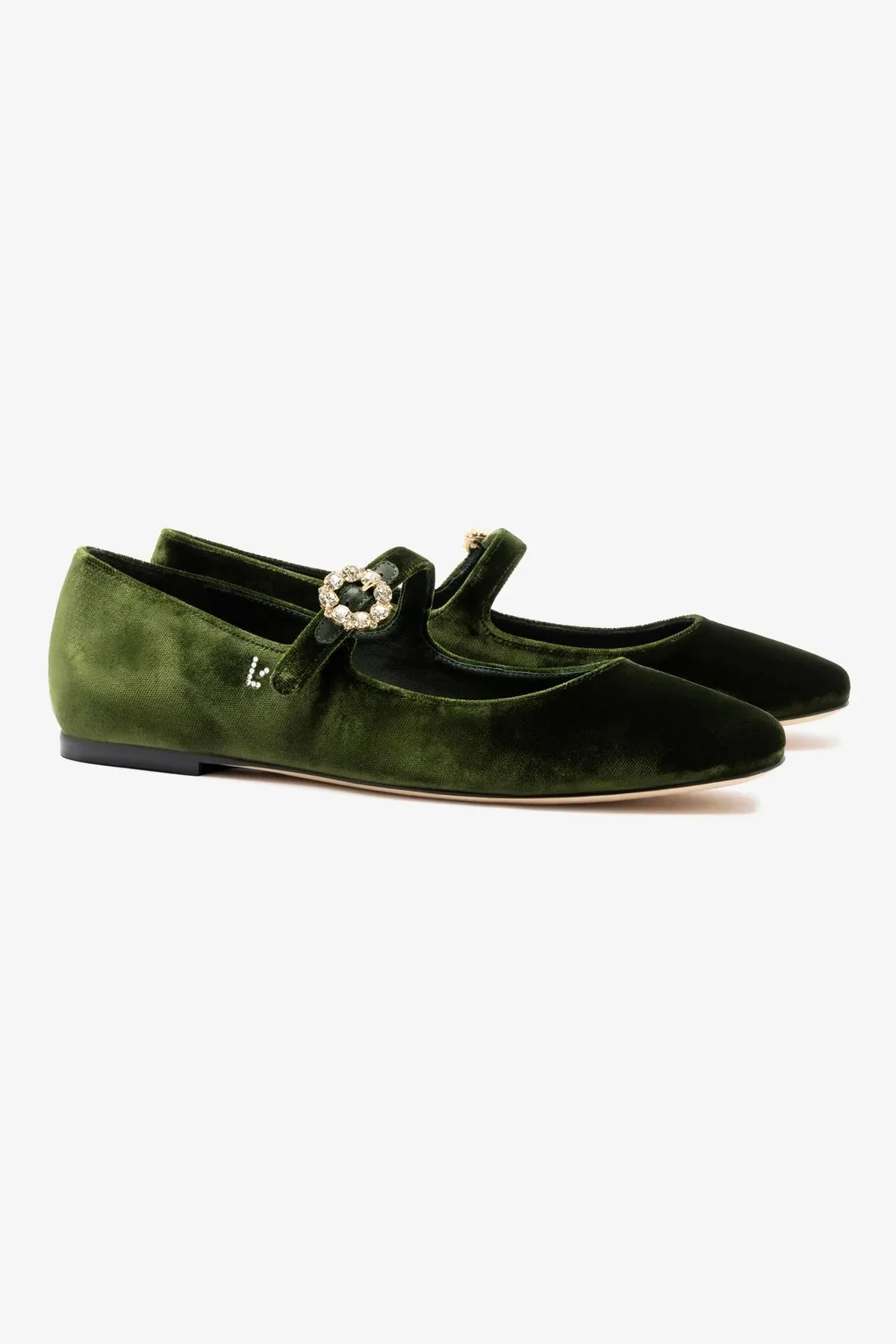 Blair Ballet Flat In Bosco Velvet Travel Friendly
