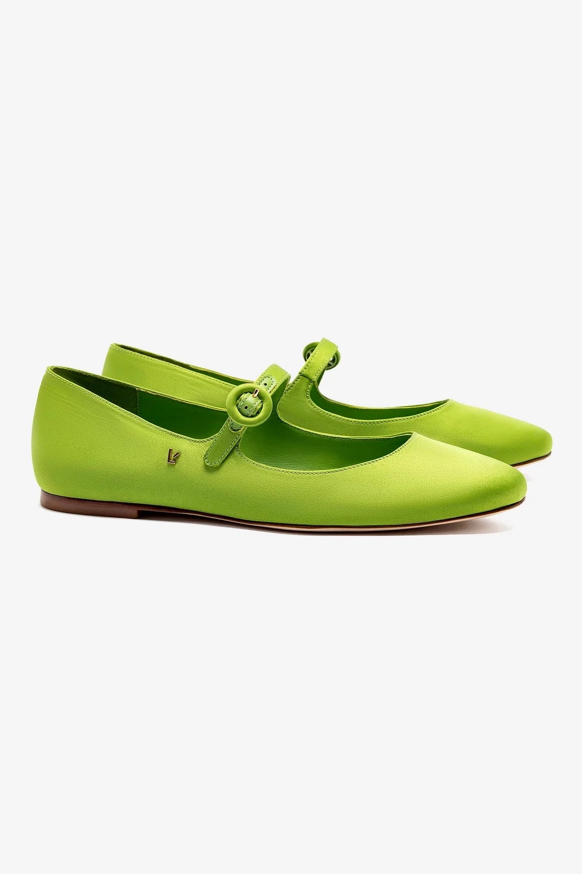 Blair Ballet Flat In Kiwi Satin Trend Comfort