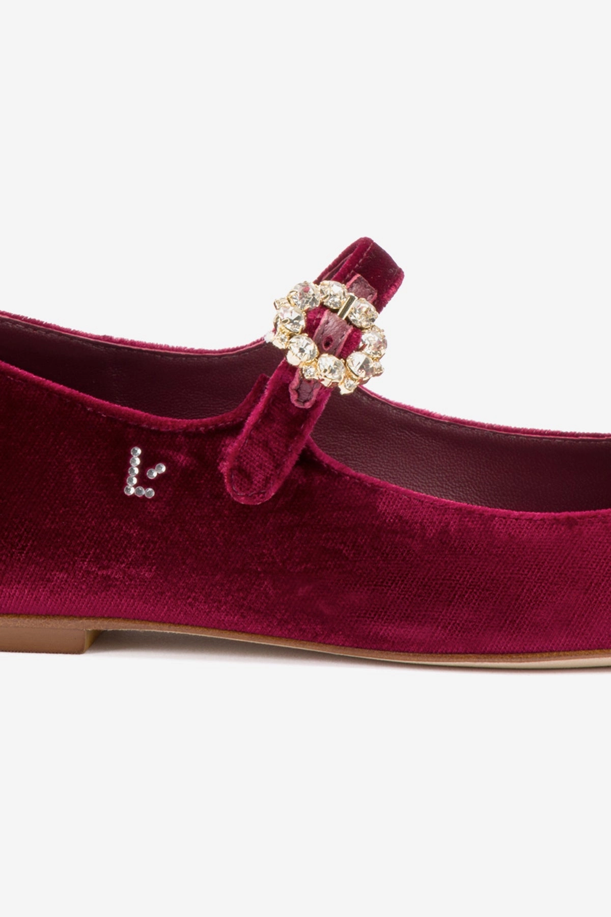 Blair Ballet Flat In Wine Velvet Slip Resistant