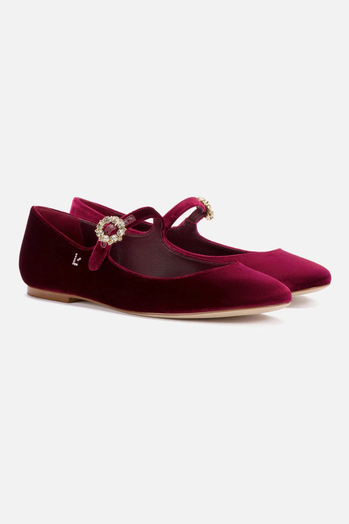 Blair Ballet Flat In Wine Velvet Slip Resistant