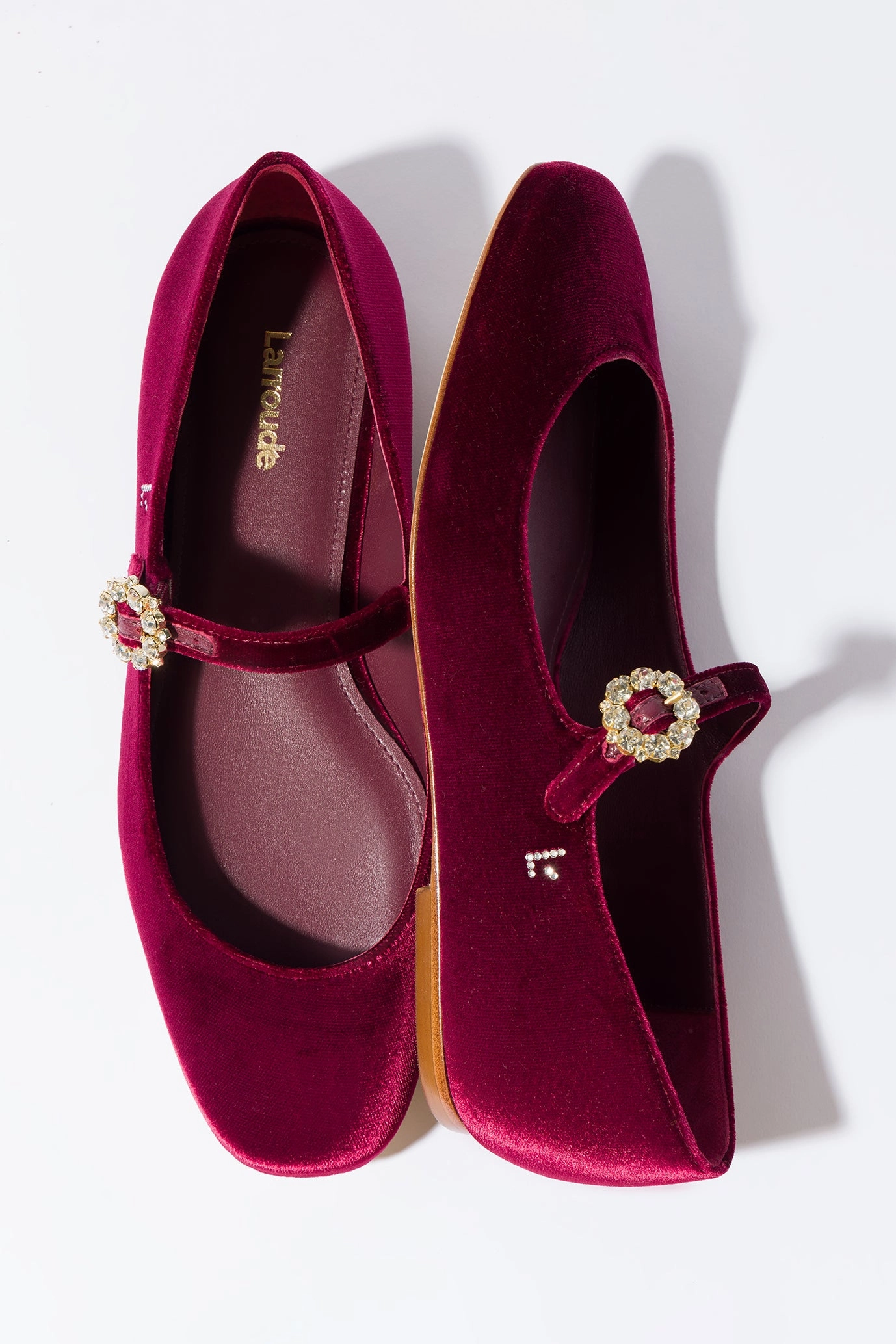 Blair Ballet Flat In Wine Velvet Slip Resistant