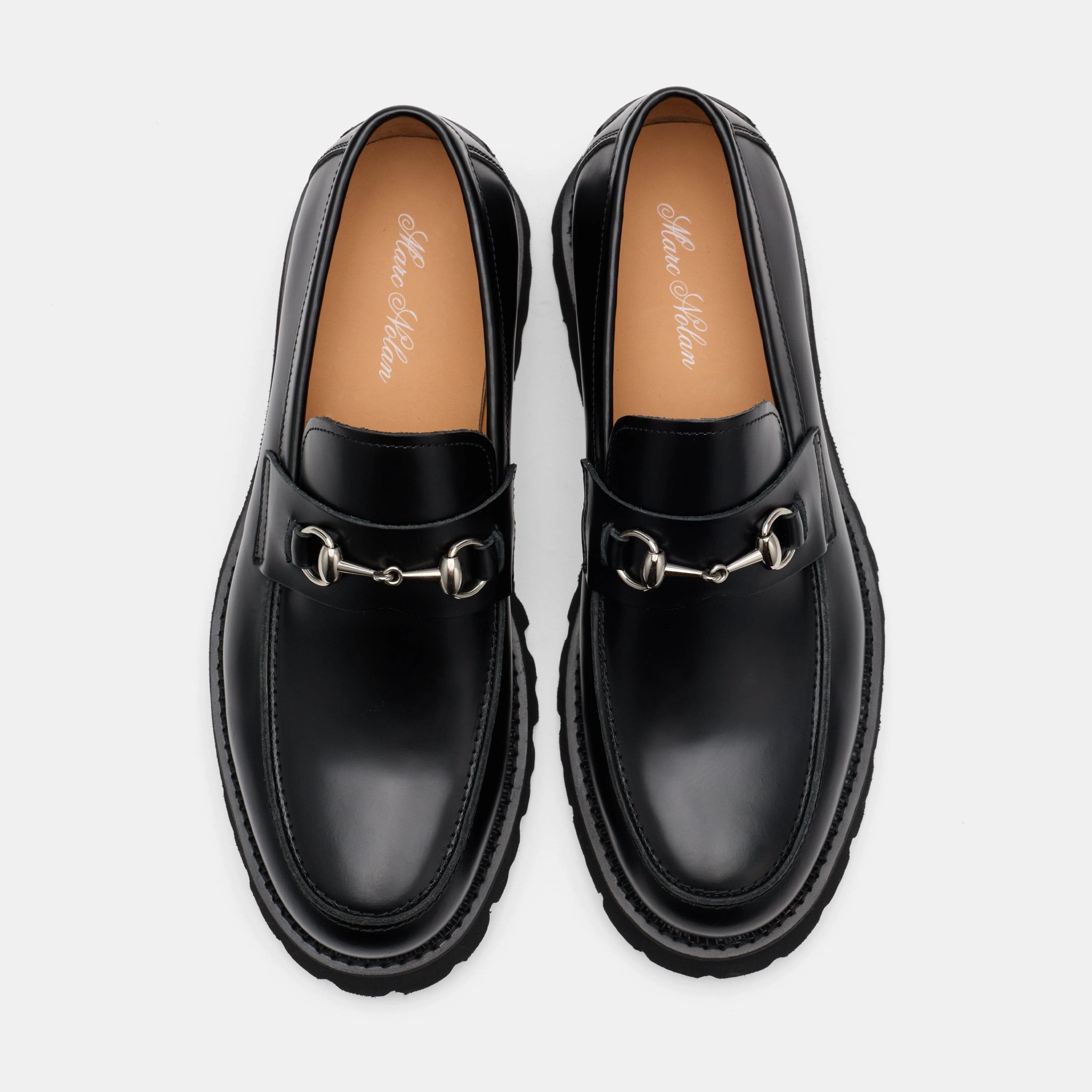 Blake Black Leather Lug Bit Loafers Slip Resistant