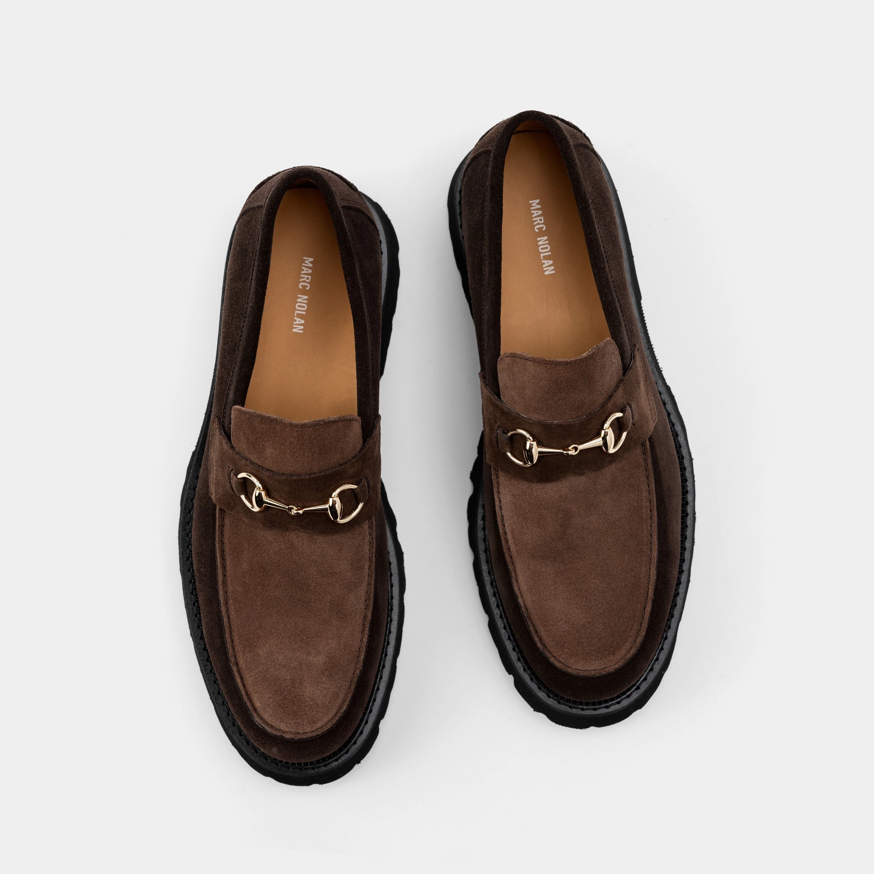 Blake Triple Brown Suede Lug Bit Loafers Contemporary Style