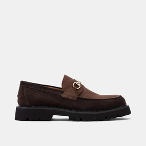 Doctor Approved Easy Care Blake Triple Brown Suede Lug Bit Loafers