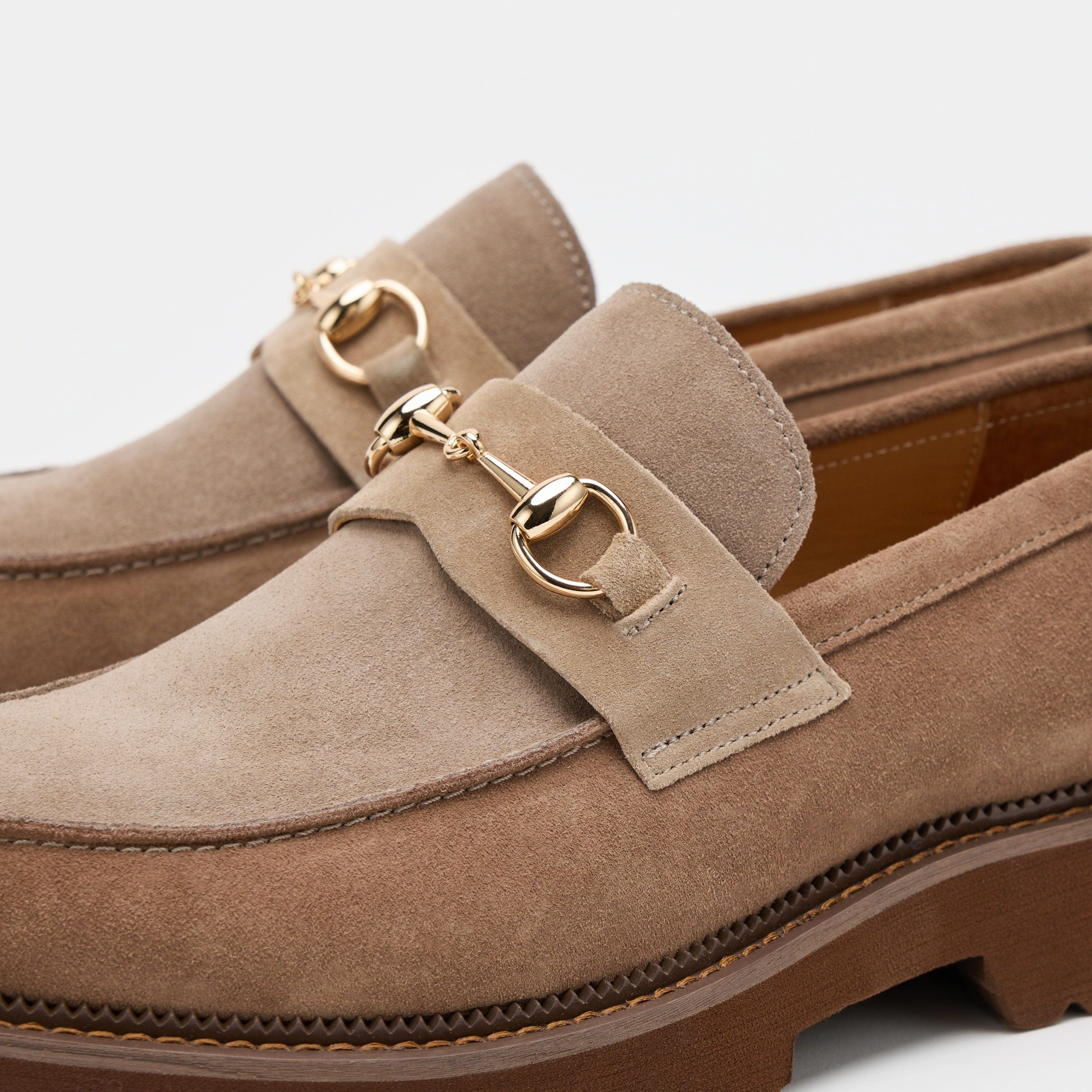 Blake Triple Tan Suede Lug Bit Loafers Step Easy