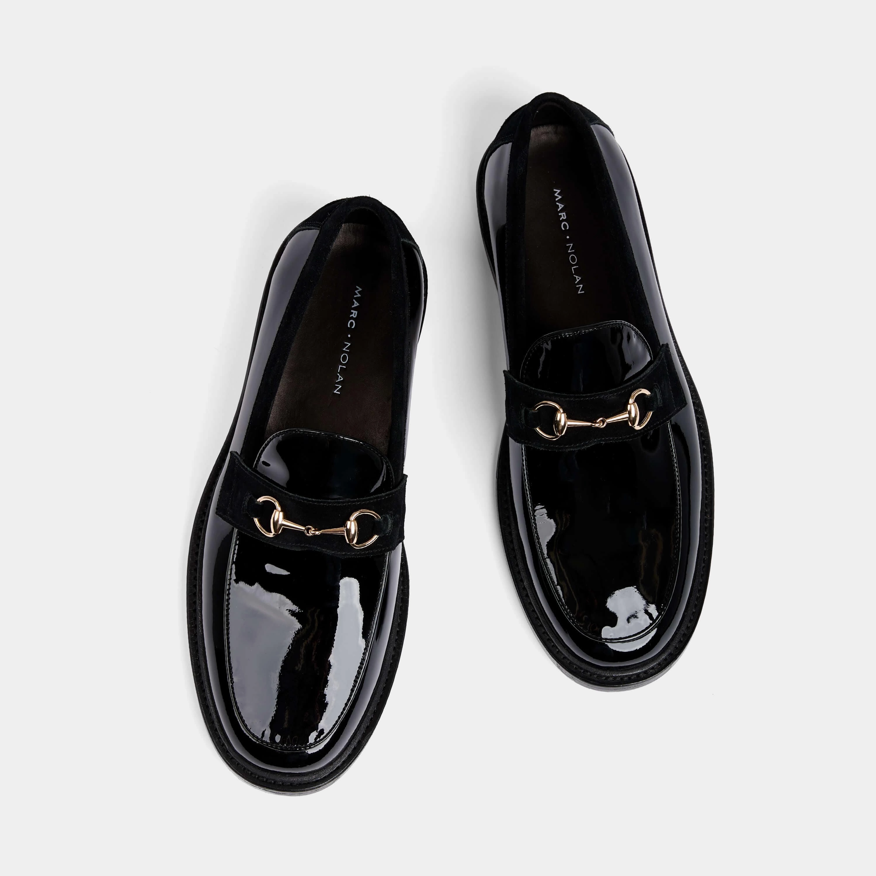 Boardwalk Black Patent Leather Horse-Bit Loafers All-terrain