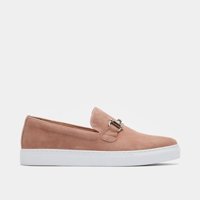 Boardwalk Salmon Suede Horse-Bit Sneakers Ventilated Fit