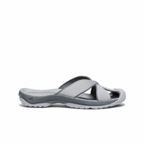 Gym Use Flexible Materials Women's Bali Slide Sandal  |  Alloy/Steel Grey