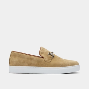 Waterproof Option Easy Clean Boardwalk Sahara Suede Horse-Bit Sneakers