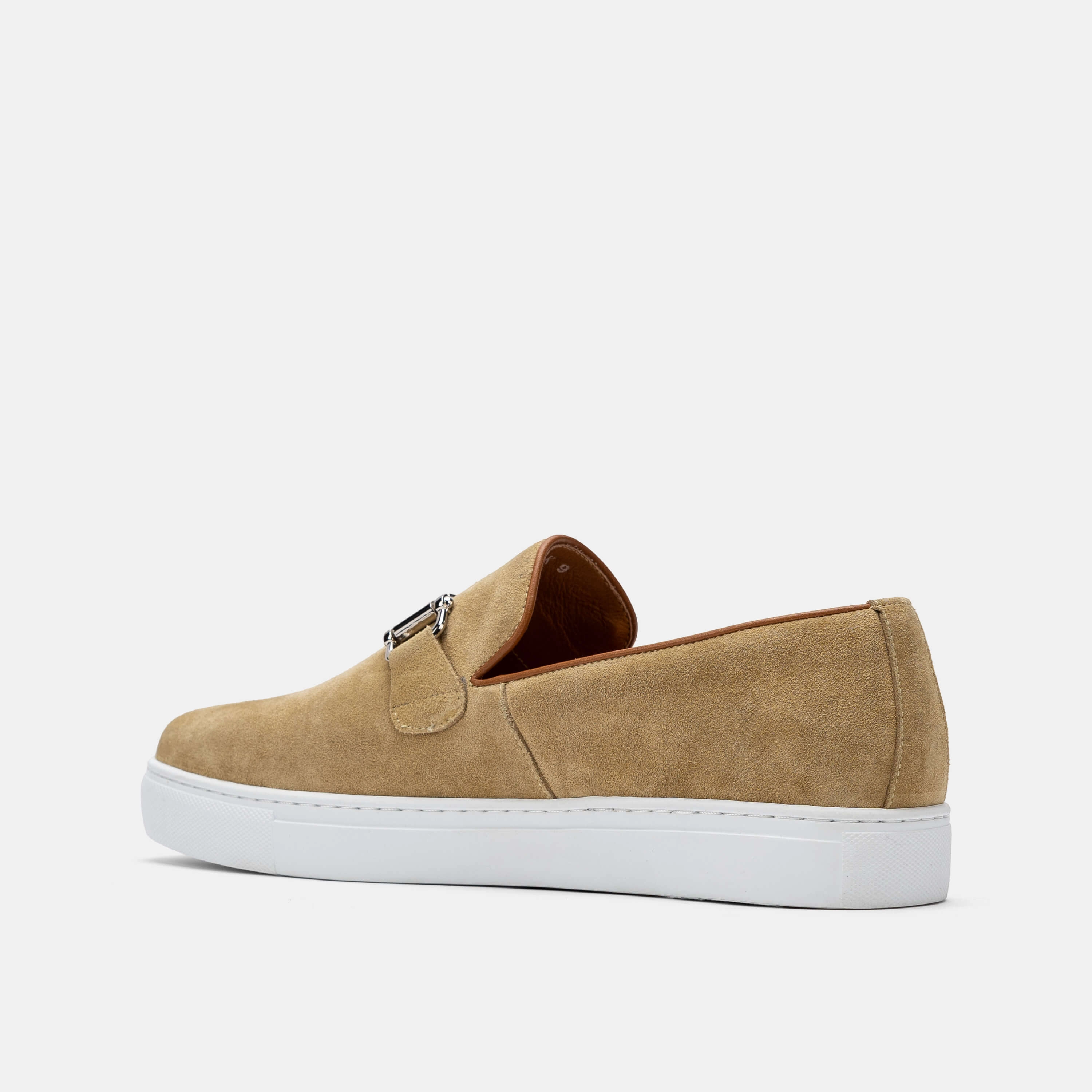Breathable Material Boardwalk Sahara Suede Horse-Bit Sneakers