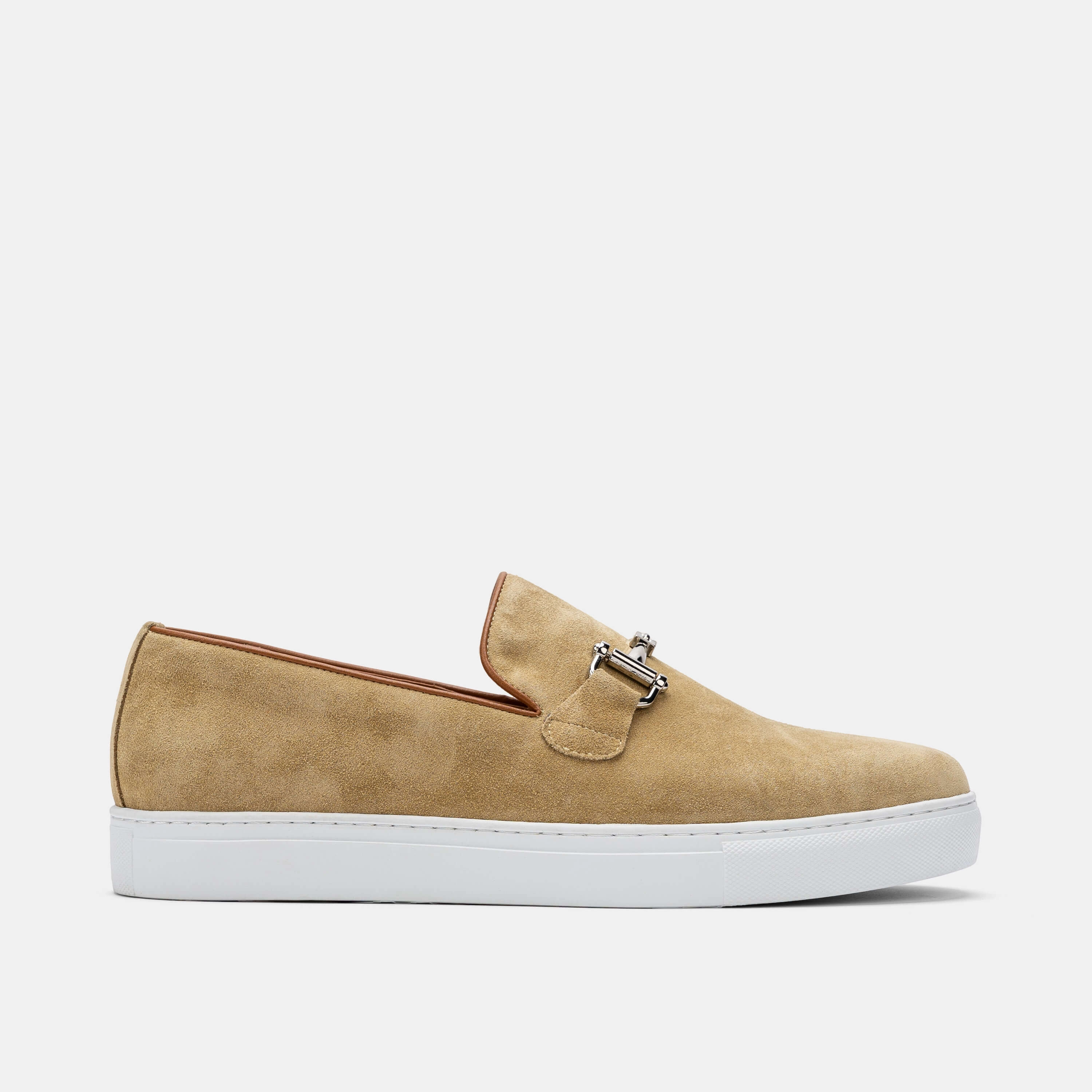 Waterproof Option Easy Clean Boardwalk Sahara Suede Horse-Bit Sneakers