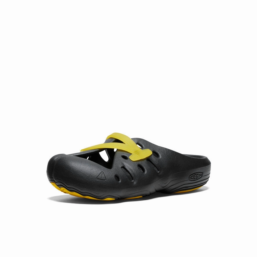 Breathable Upper All Gender Yogeez Clog  |  Black/KEEN Yellow