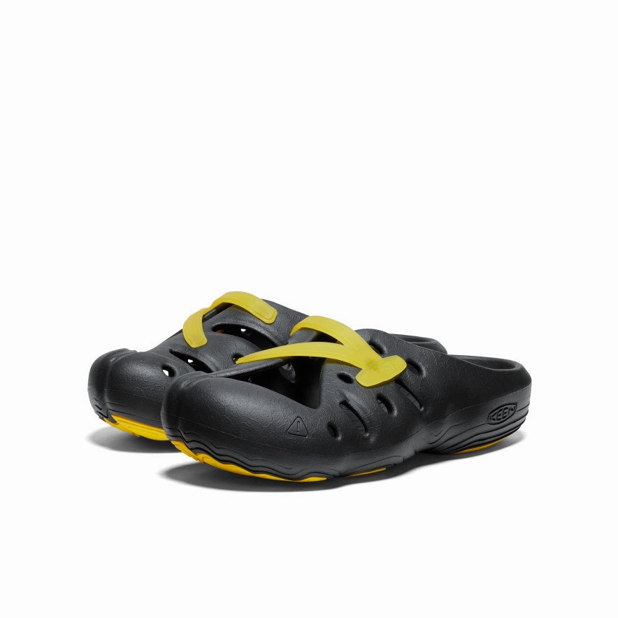 Breathable Upper All Gender Yogeez Clog  |  Black/KEEN Yellow