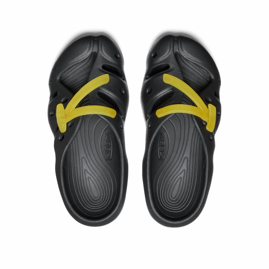 Breathable Upper All Gender Yogeez Clog  |  Black/KEEN Yellow
