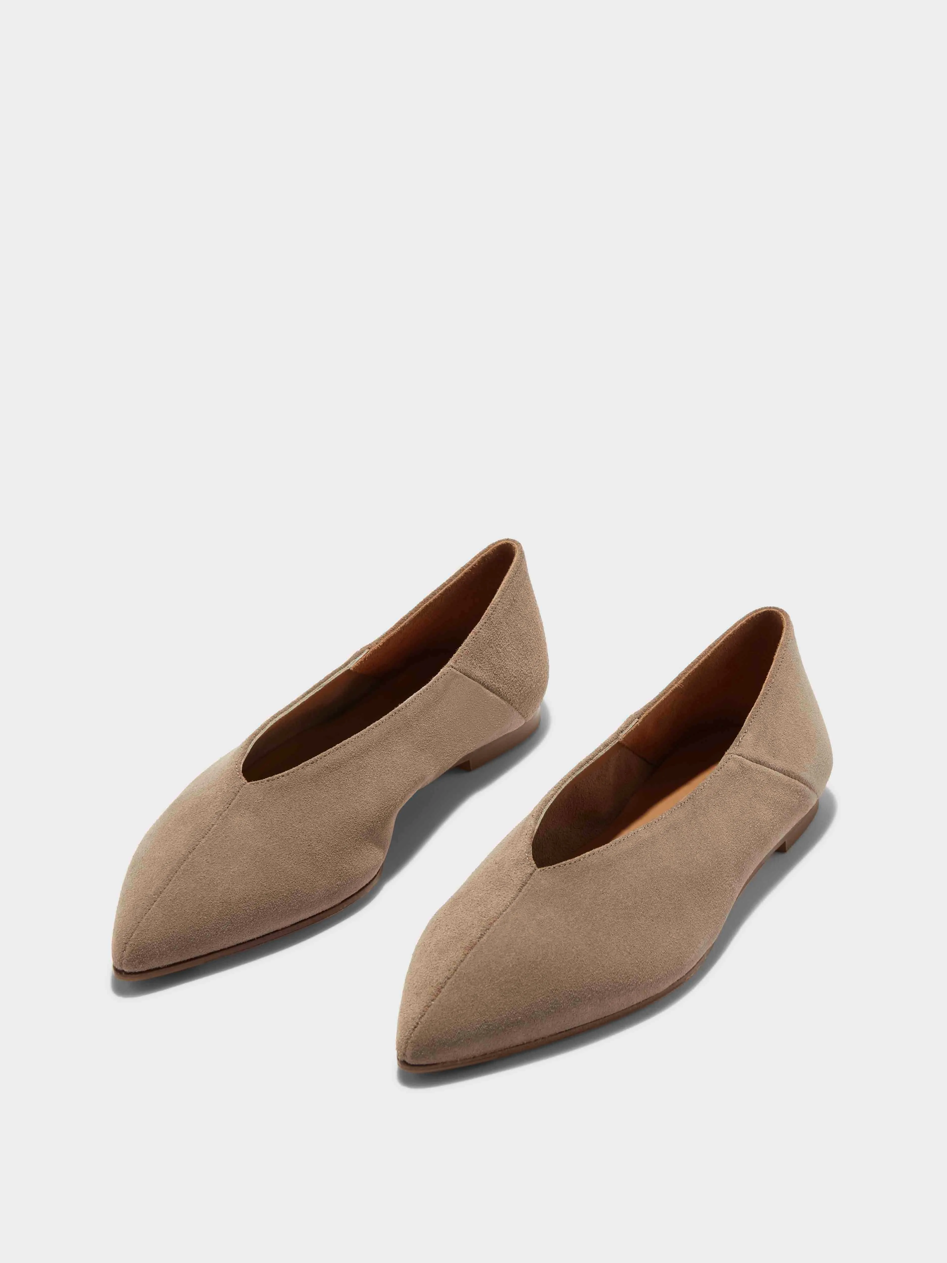 Business casual Moa Suede Pointed-Toe Flats