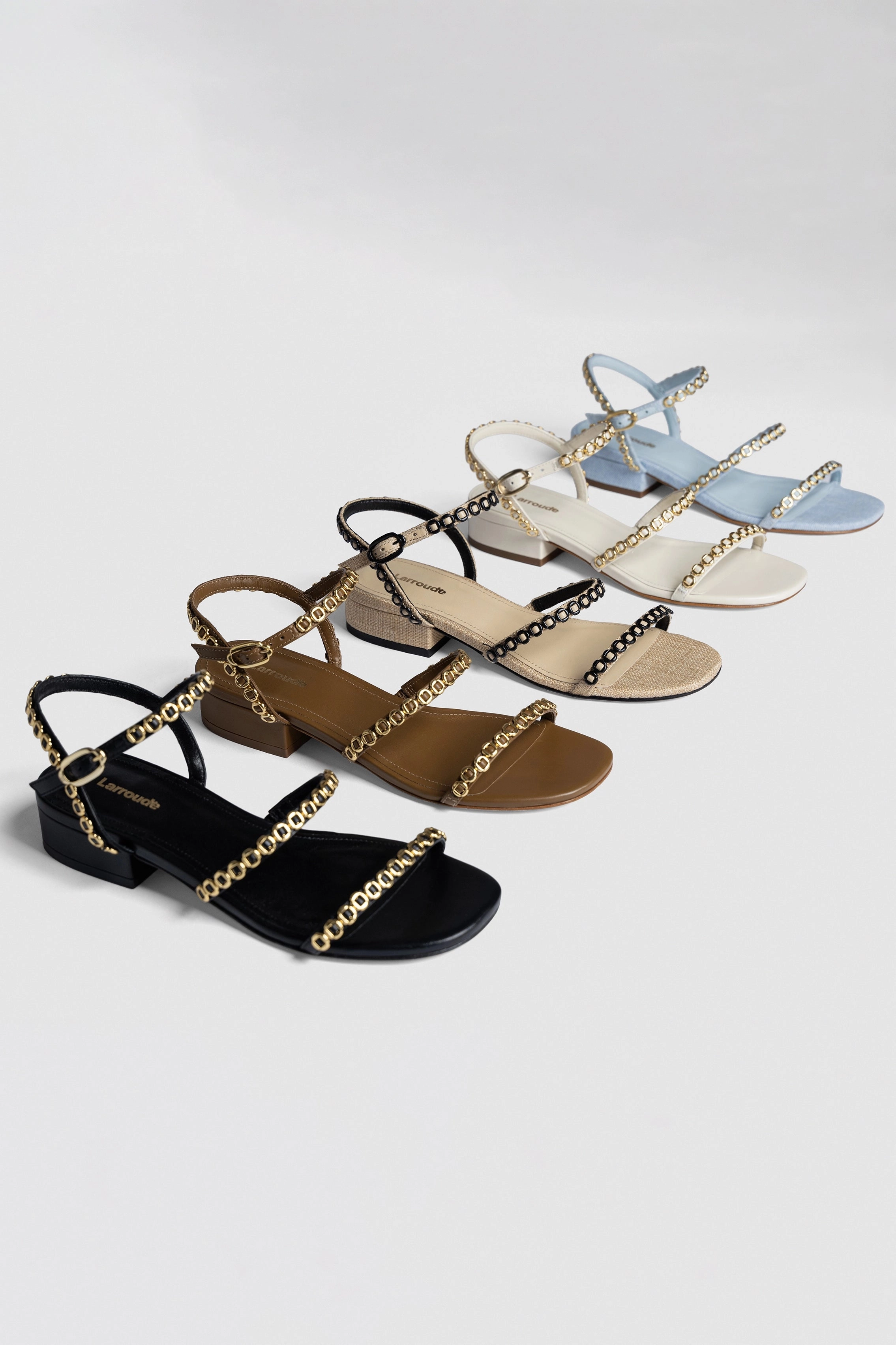 Business casual Milanina Flat Sandal In Russet Leather