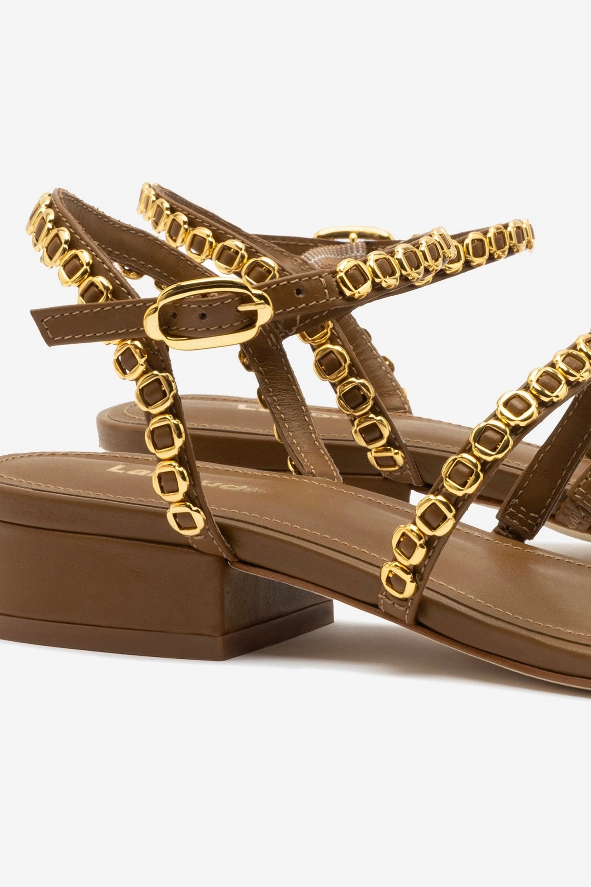 Business casual Milanina Flat Sandal In Russet Leather