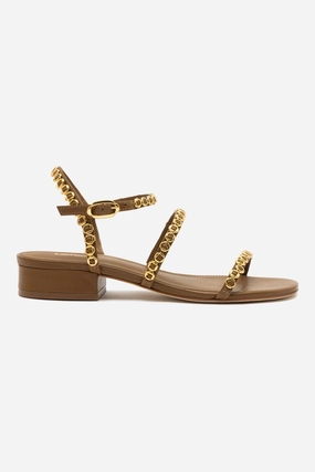 Milanina Flat Sandal In Russet Leather Fashion Comfort Shoes